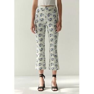 Laura Ashley x Urban Outfitters Leila High Rise Floral Kick Flare Pant Size 4